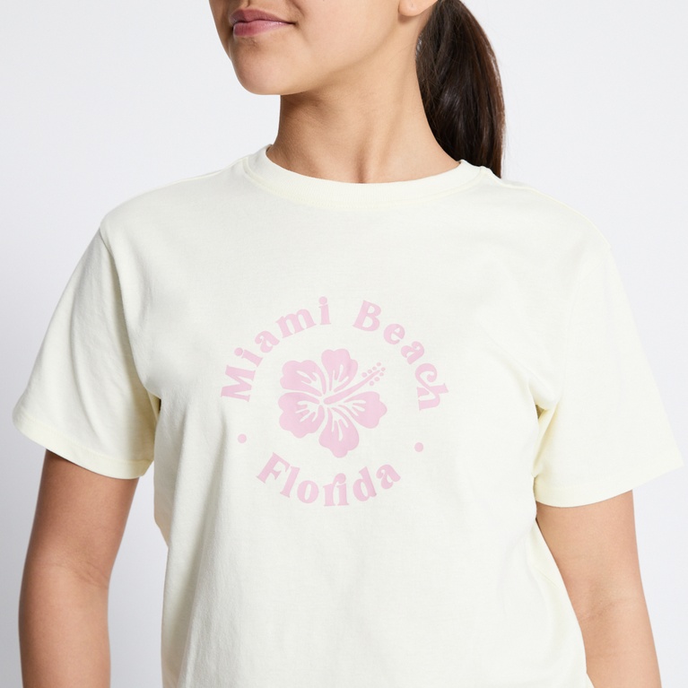 Printed tee "Dusty star" Light Yellow